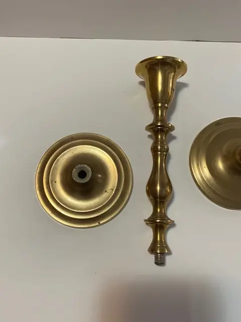 Kandelaar (2) - Empire - Messing