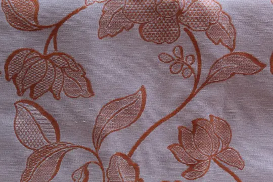 600 x 140 cm - Jacquard damast gebloemde stof - Hars/polyester, Katoen, Zijde - Tweede helft 20e eeuw