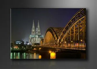 Nieuw canvas schilderij Keulen Duitsland 120 x 80 cm