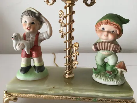 Tafellamp - Glas, Keramiek, Messing, Onyx