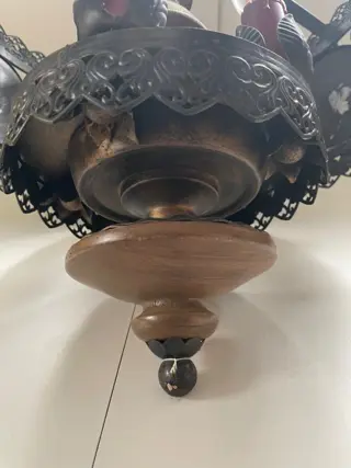 Hanglamp (1) - kopper, hout