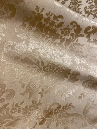 280 x 250 cm - lichtgouden san leucio zijden damaststof - Louis XVI - Hars/polyester, Zijde - 21e eeuw