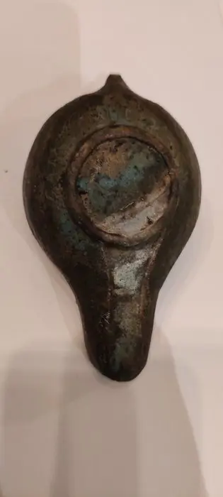Rome Catacombe Bronzen Olielamp (1) - Brons