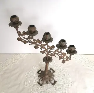 Kandelaar - brons/koper