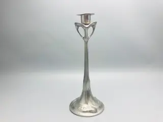 Hugo Leven - Kandelaar (2) - Art Nouveau - Tin