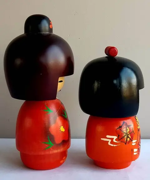 Kokeshi poppen (2) - Hout