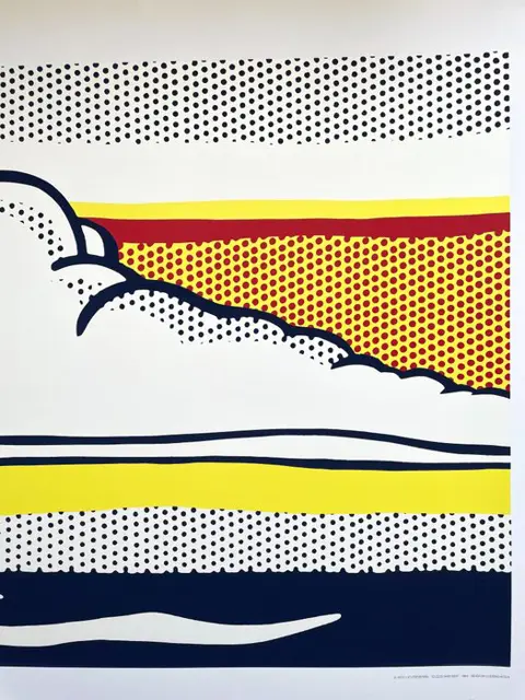 Roy Lichtenstein, (after) - Cloud and Sea - Silkscreen - Achenbach licensed print - 1989