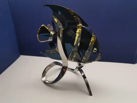 Dominic Schopf - Swarovski - Tropische vissen groot - Franse maanvissen - Moroda 1083776 - in doos (1) - Kristal