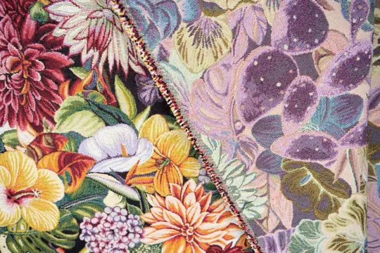 5.00 x 1.40 METER !!! Fantastische gobelinstof met botanisch en bloemenpatroon - Katoen, ander - 21e eeuw