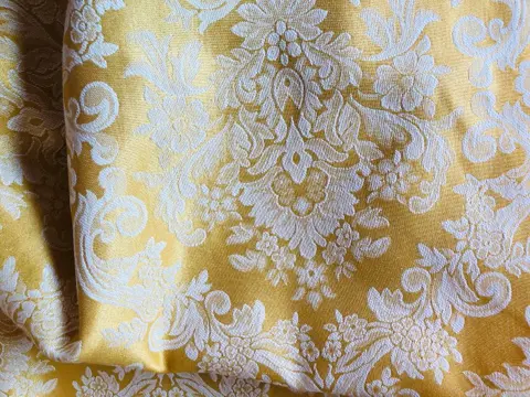 Mooie dubbelhoge San Leucio-stof - 600 x 165 cm - Hars/polyester, Katoen, Zijde - 21e eeuw