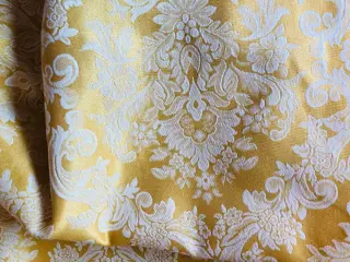 Mooie dubbelhoge San Leucio-stof - 600 x 165 cm - Hars/polyester, Katoen, Zijde - 21e eeuw