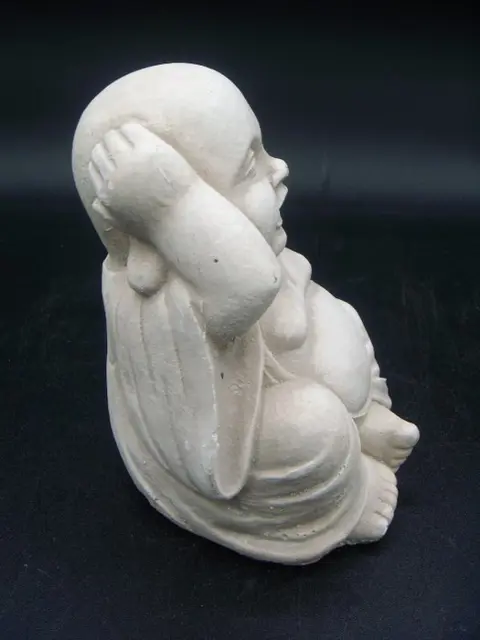 Wijze Boeddha-figuren (3) - Kunststeen (handgemaakt)