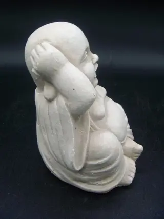 Wijze Boeddha-figuren (3) - Kunststeen (handgemaakt)