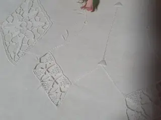 laken en slopen - 230 x 250 cm / 70 x 47 cm (3) - Linnen - Tweede helft 20e eeuw