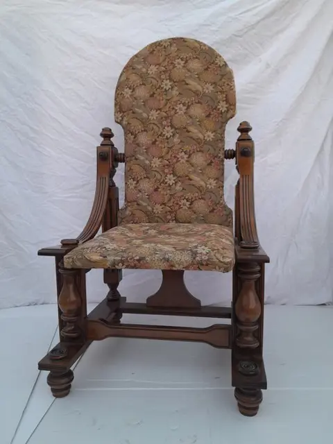 Fauteuil/Troon - Hout, stof