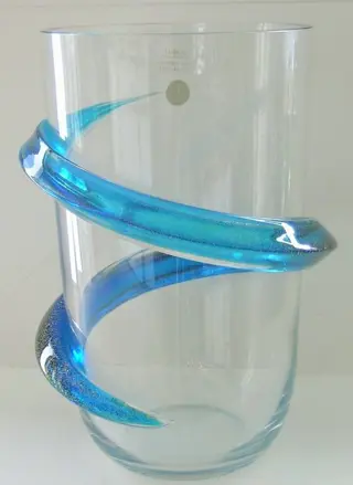 Paolo Rubelli - Rubelli Vetri d'Arte - Vaas en middelpunt met 24kt bladgoud - Glas
