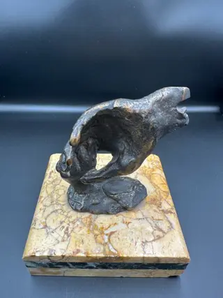 Frans Roymans - Bronzen beeld "Handen" van Frans Roymans 1937 - Gepatineerd brons