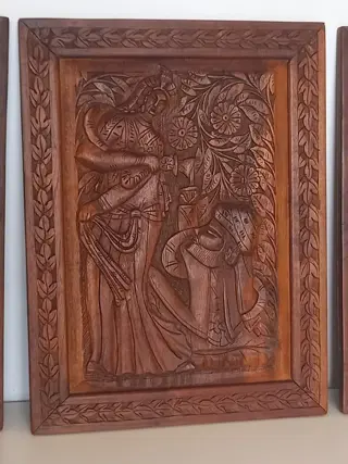 Gesneden panelen (3) - Hout (Teak)