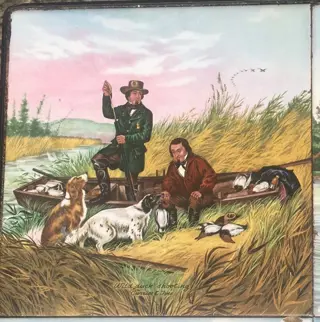 Mosa - Tijdschriftenrek (1) - tegels van Currier & Ives.