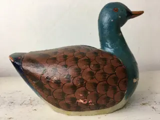 Antieke Beschilderde Lokeenden. (2) - Expressionisme - Hout