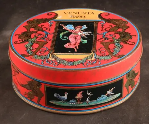 Vintage empirestijl blik met zeep - Blik