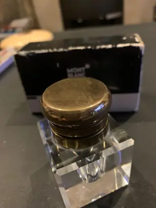 Glazen object (1) - Modern - Gepatineerd brons, Kristal