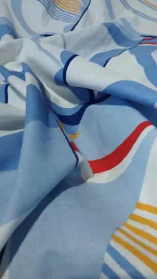 snijontwerp "Borås" collectie Marina - 600 x 130 cm - Katoen - Eind 20e eeuw