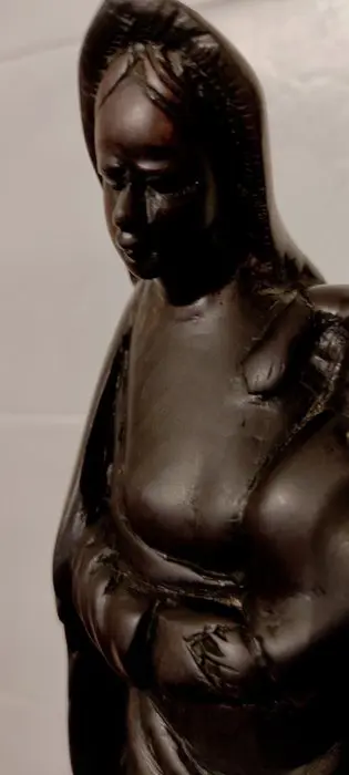 Figuur/beeld, Madonna met kindje Jezus (1) - Hout, Ebbenhout