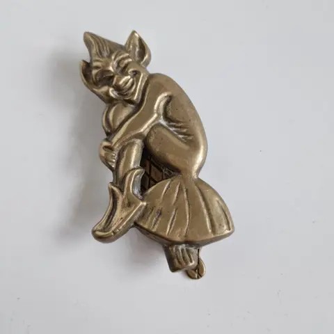 Vintage messing Dartmoor Pixie Door Klopper - Messing