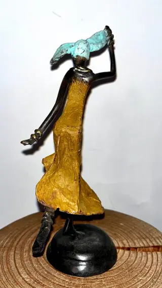Abdoulaye Derme - Bronzen beeld - 21,5 cm - Brons