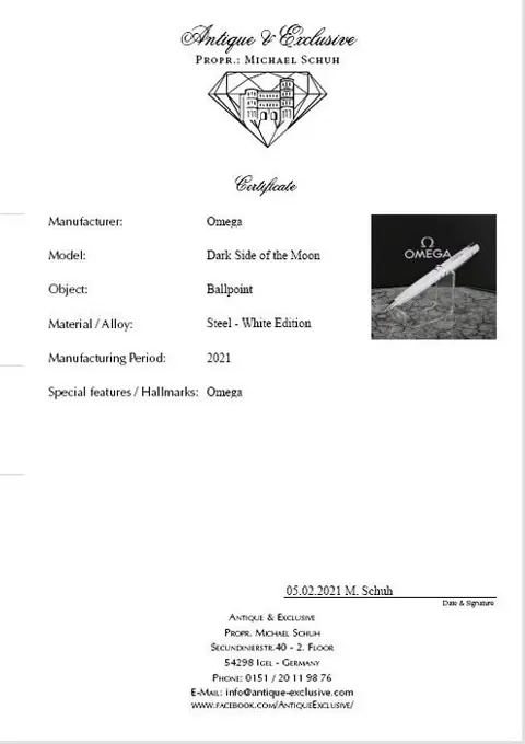 Omega Chromed Speedmaster Dark Side of the Moon Edition 2022 * No Reserve Price * - Beperkte oplage, Bureau set, Balpen Cadeauset (1) - Staal