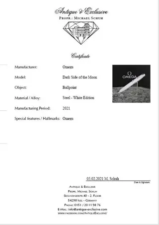 Omega Chromed Speedmaster Dark Side of the Moon Edition 2022 * No Reserve Price * - Beperkte oplage, Bureau set, Balpen Cadeauset (1) - Staal