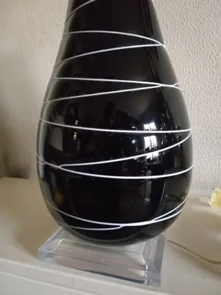 Zwart wit geblazen glazen tafellamp (1) - Modern - geblazen glas
