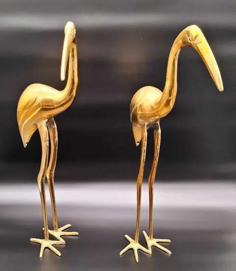 Messing reigers XL - jaren 70 - Messing