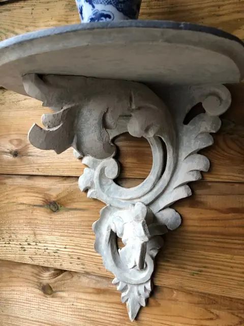 Houtsnijwerk met acanthusmotief - decoratief wand middelpunt - Hout