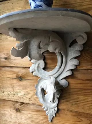 Houtsnijwerk met acanthusmotief - decoratief wand middelpunt - Hout