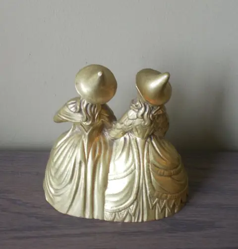 Dubbele damesbel in verguld brons - Bel - Brons (verguld/verzilverd/gepatineerd/koud geschilderd)