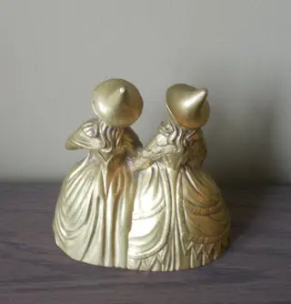 Dubbele damesbel in verguld brons - Bel - Brons (verguld/verzilverd/gepatineerd/koud geschilderd)