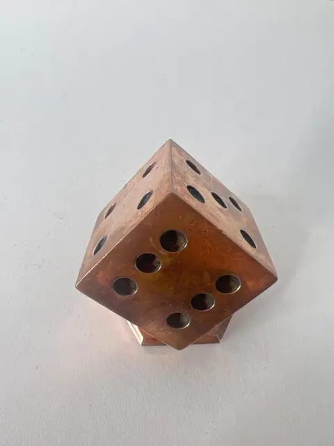 Art Deco dobbelsteen - Koper