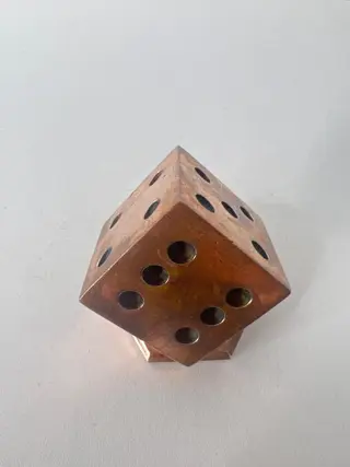 Art Deco dobbelsteen - Koper