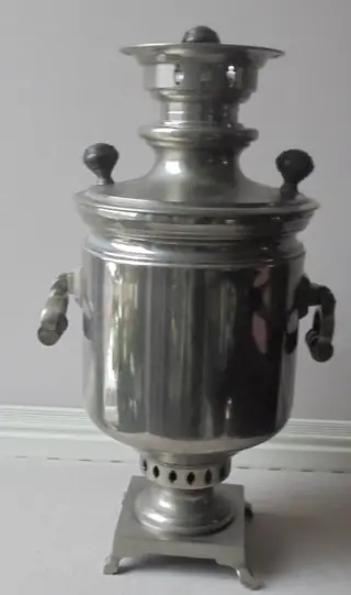 Niet Bekend - Brocante Turkse Samovar (1) - Metaal vernikkeld