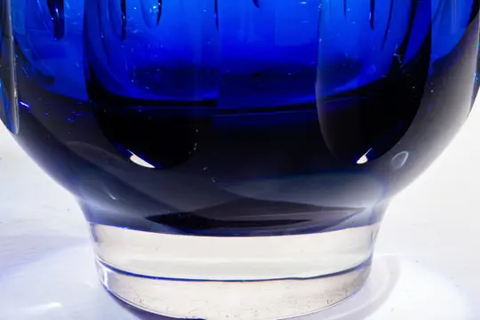 Zwiesel - Handgeslepen vaas uit het midden van de eeuw - Hoogte 25 cm / 2,2 kg - Glas