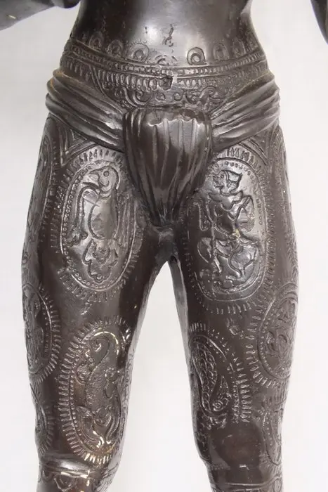 Beeld - Maori - 46 cm - 3,7 kg - Brons, Hout