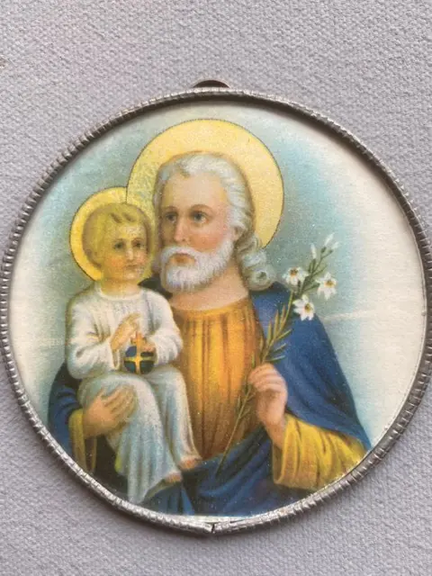 Maria met Jezus en Jozef met Jezus (2) - Glas, Karton, Papier