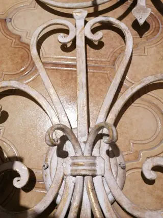 Muurlamp (2) - Smeedijzer en hout