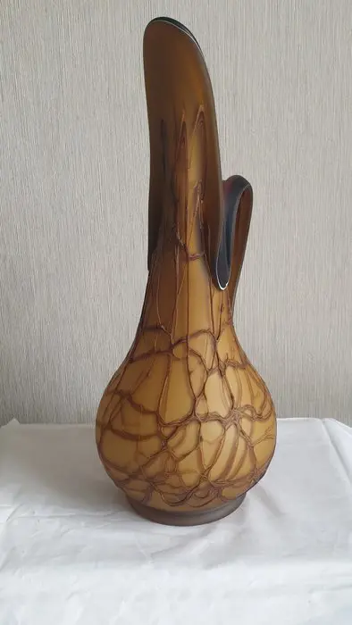 Essie Zaher - grote gesigneerde exotische kunst gazen vaas (1) - Art Deco - Glas