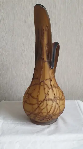 Essie Zaher - grote gesigneerde exotische kunst gazen vaas (1) - Art Deco - Glas