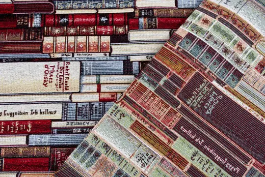 5.00 x 1.40 meter!! Fantastische gobelinstof met Engels boekenkastpatroon - Katoen, ander - 21e eeuw