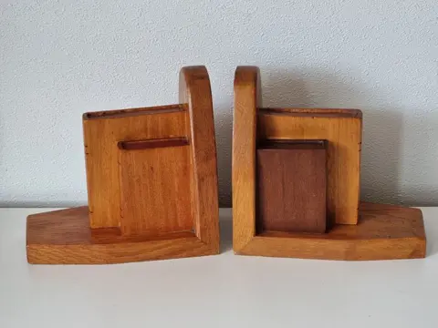 Boekensteunen - Art Deco - Hout