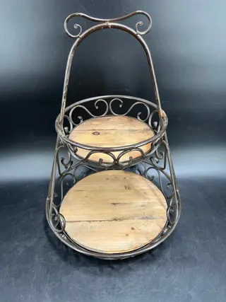 Zeer grote presenteer etagère fruitschaal - Hout